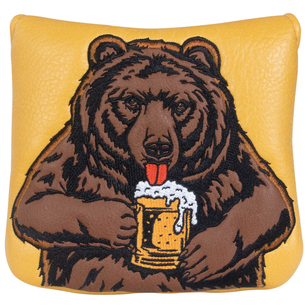 Bear Drinking Beer Mallet Cover